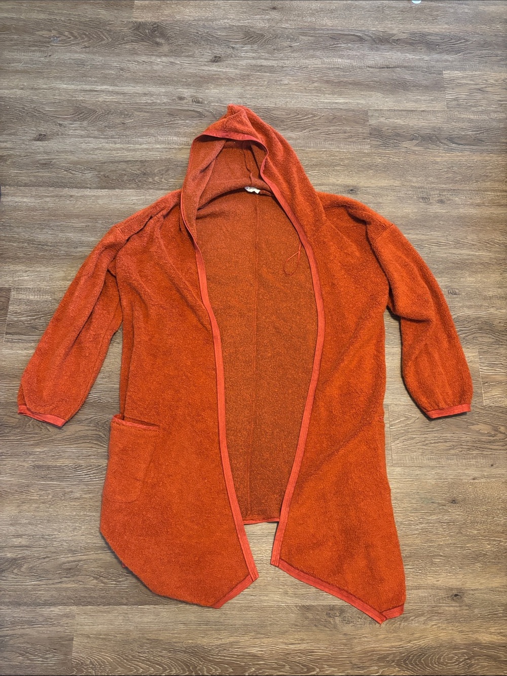 men’s orange cardigan sweater